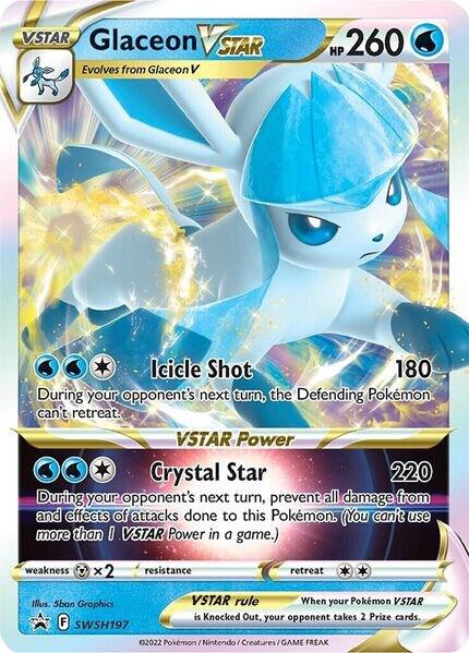 Glaceon VSTAR SWSH197, Sword & Shield Promos, Holo, English Pokémon TCG card
