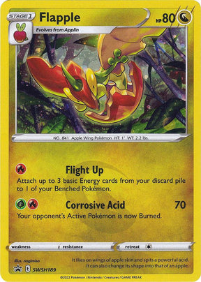Flapple SWSH189, Sword & Shield Promos, Holo, English Pokémon TCG card