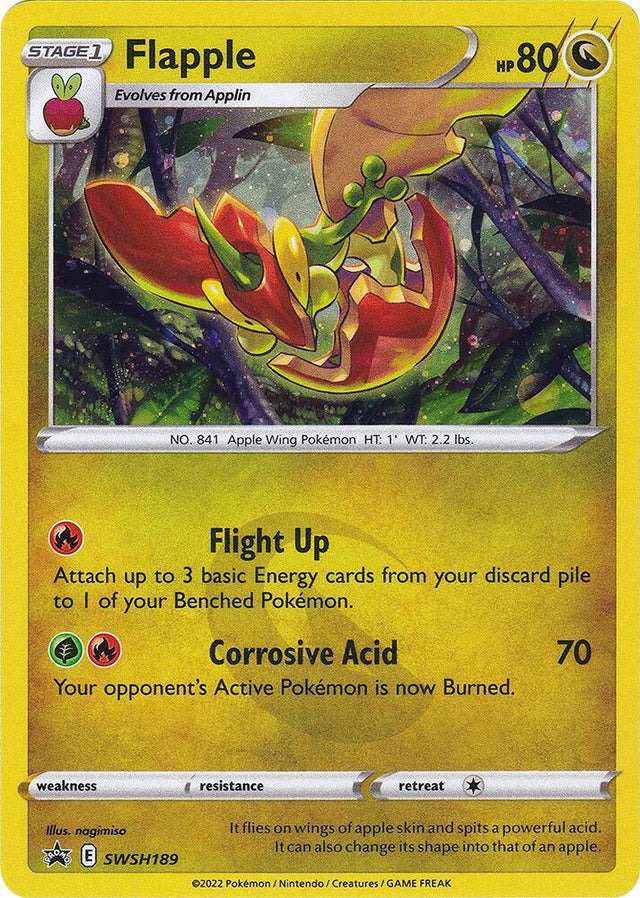Flapple SWSH189, Sword & Shield Promos, Holo, English Pokémon TCG card