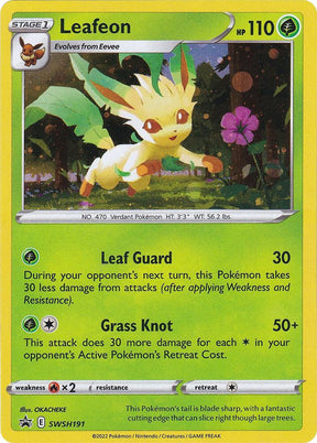 Leafeon SWSH191, Sword & Shield Promos, Holo, English Pokémon TCG card