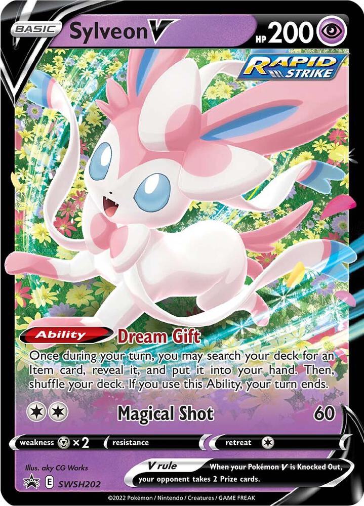 Sylveon V SWSH202, Sword & Shield Promos, Holo, English Pokémon TCG card