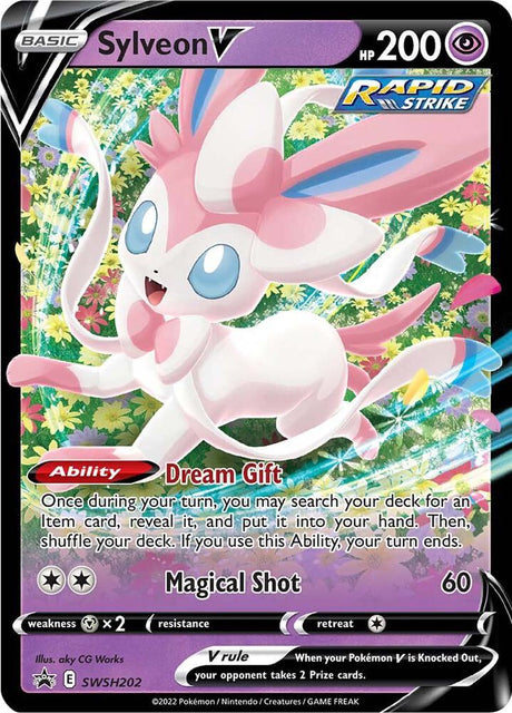 Sylveon V SWSH202, Sword & Shield Promos, Holo, English Pokémon TCG card