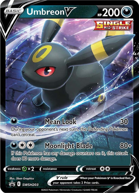 Umbreon V SWSH203, Sword & Shield Promos, Holo, English Pokémon TCG card