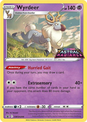 Wyrdeer SWSH206, Sword & Shield Promos, Holo, English Pokémon TCG card