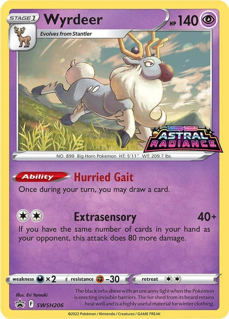 Wyrdeer SWSH206, Sword & Shield Promos, Holo, English Pokémon TCG card