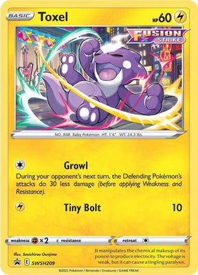 Toxel SWSH209, Sword & Shield Promos, Holo, English Pokémon TCG card