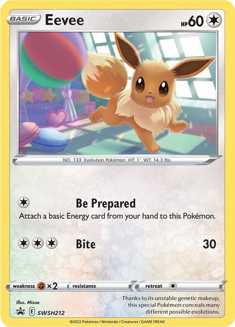 Eevee SWSH212, Sword & Shield Promos, Holo, English Pokémon TCG card