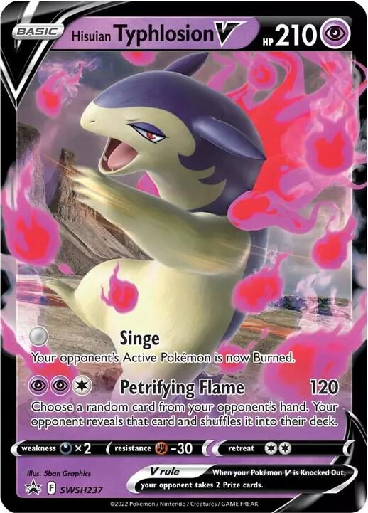 Hisuian Typhlosion V SWSH237, Sword & Shield Promos, Holo, English Pokémon TCG card