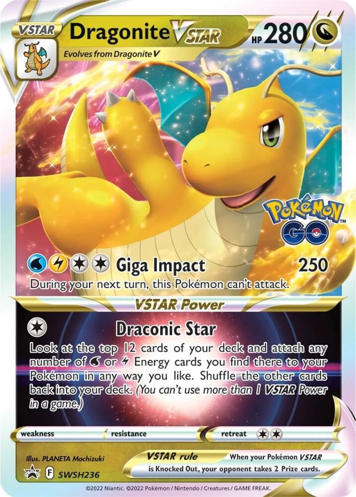 Dragonite VSTAR SWSH236, Sword & Shield Promos, Holo, English Pokémon TCG card