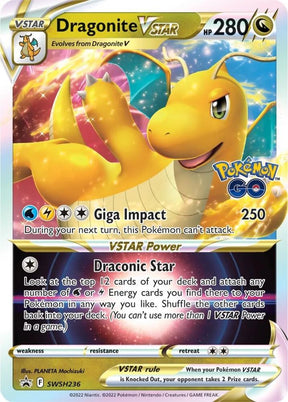 Dragonite VSTAR SWSH236, Sword & Shield Promos, Holo, English Pokémon TCG card
