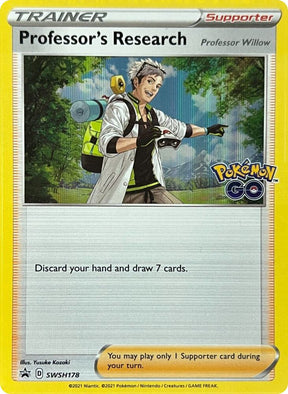 Professor's Research [Professor Willow] SWSH178, Sword & Shield Promos, Holo, English Pokémon TCG card