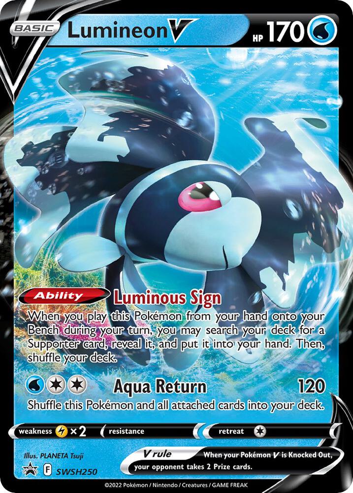 Lumineon V SWSH250, Sword & Shield Promos, Holo, English Pokémon TCG card