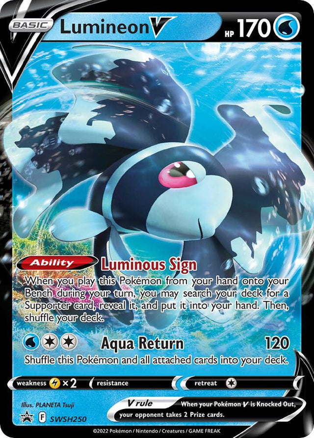 Lumineon V SWSH250, Sword & Shield Promos, Holo, English Pokémon TCG card