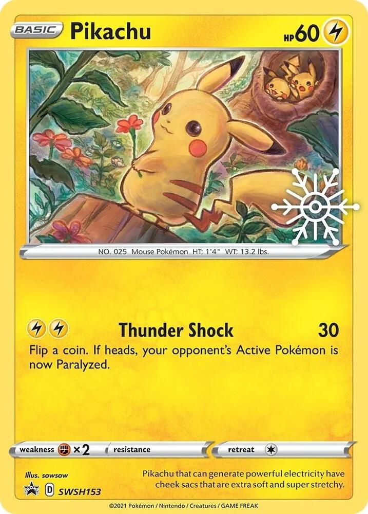 Pikachu (Holiday Calendar) SWSH153, Sword & Shield Promos, Holo, English Pokémon TCG card