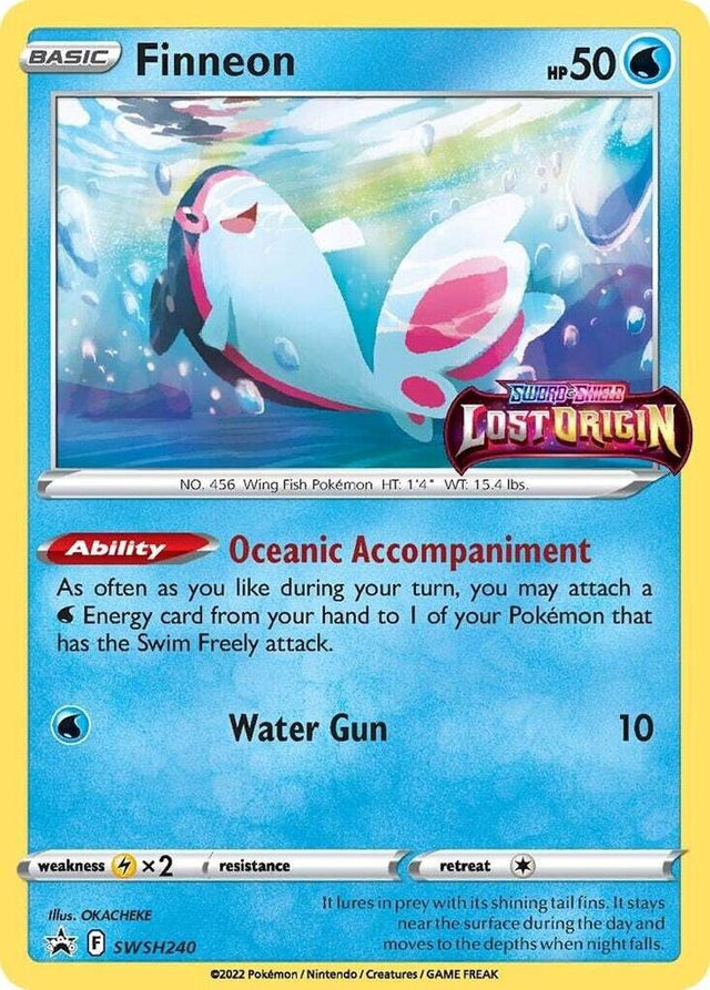 Finneon (Prerelease) SWSH240, Sword & Shield Promos, Holo, English Pokémon TCG card