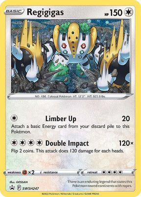 Regigigas (Cosmos Holo) SWSH247, Sword & Shield Promos, Holo, English Pokémon TCG card