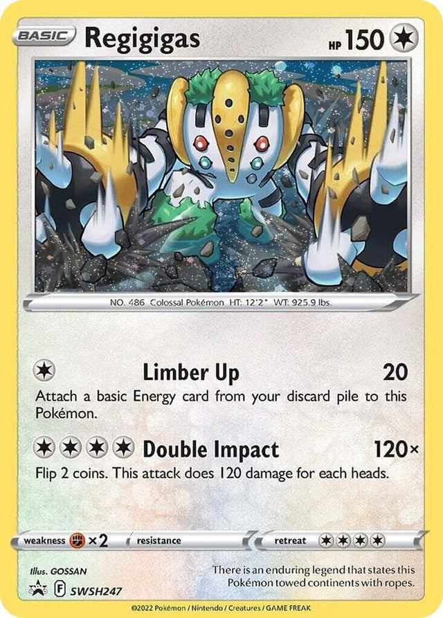 Regigigas (Cosmos Holo) SWSH247, Sword & Shield Promos, Holo, English Pokémon TCG card