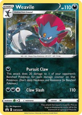 Weavile (Cosmos Holo) SWSH246, Sword & Shield Promos, Holo, English Pokémon TCG card