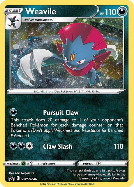 Weavile (Cosmos Holo) SWSH246, Sword & Shield Promos, Holo, English Pokémon TCG card