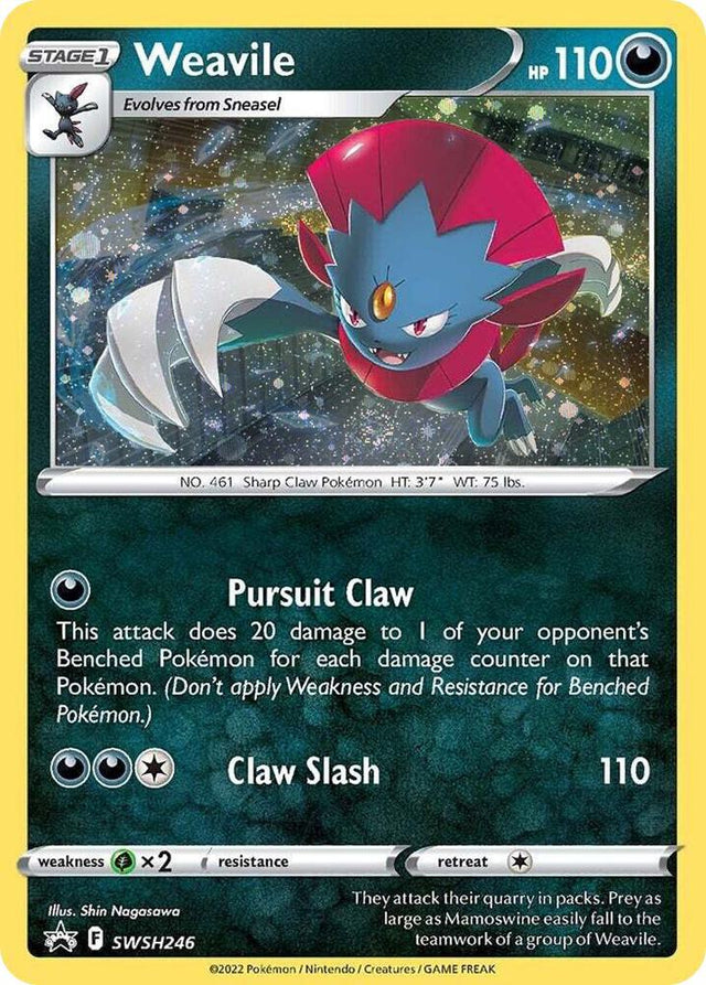 Weavile (Cosmos Holo) SWSH246, Sword & Shield Promos, Holo, English Pokémon TCG card