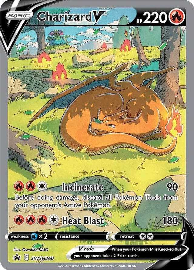 Charizard V SWSH260, Sword & Shield Promos, Holo, English Pokémon TCG card