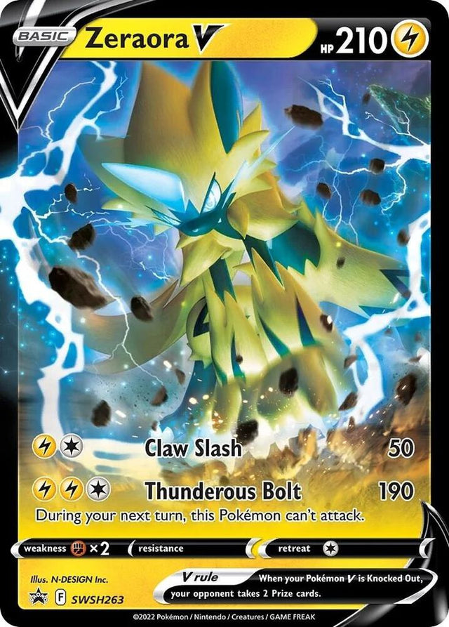 Zeraora V SWSH263, Sword & Shield Promos, Holo, English Pokémon TCG card