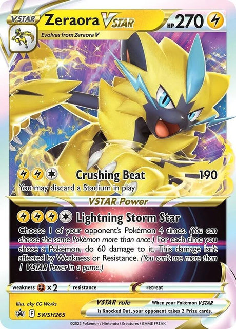 Zeraora VSTAR SWSH265, Sword & Shield Promos, Holo, English Pokémon TCG card