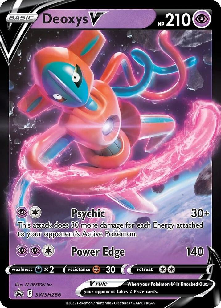 Deoxys V SWSH266, Sword & Shield Promos, Holo, English Pokémon TCG card