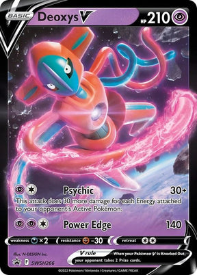 Deoxys V SWSH266, Sword & Shield Promos, Holo, English Pokémon TCG card