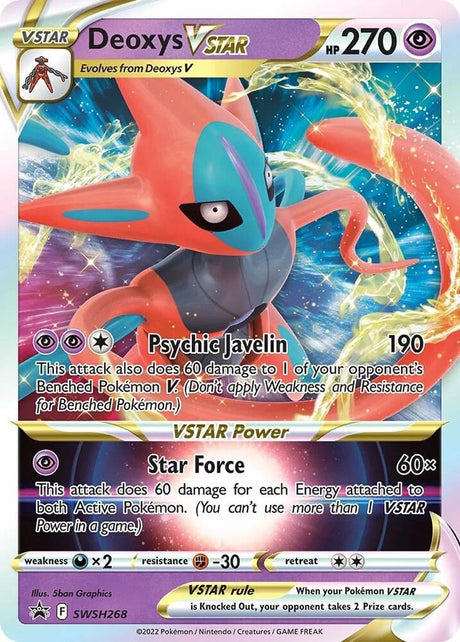Deoxys VSTAR SWSH268, Sword & Shield Promos, Holo, English Pokémon TCG card