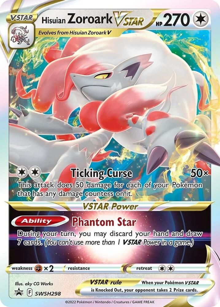 Hisuian Zoroark VSTAR SWSH298, Sword & Shield Promos, Holo, English Pokémon TCG card