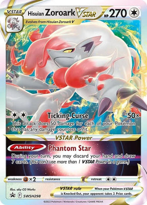 Hisuian Zoroark VSTAR SWSH298, Sword & Shield Promos, Holo, English Pokémon TCG card