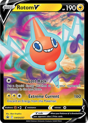 Rotom V SWSH257, Sword & Shield Promos, Holo, English Pokémon TCG card