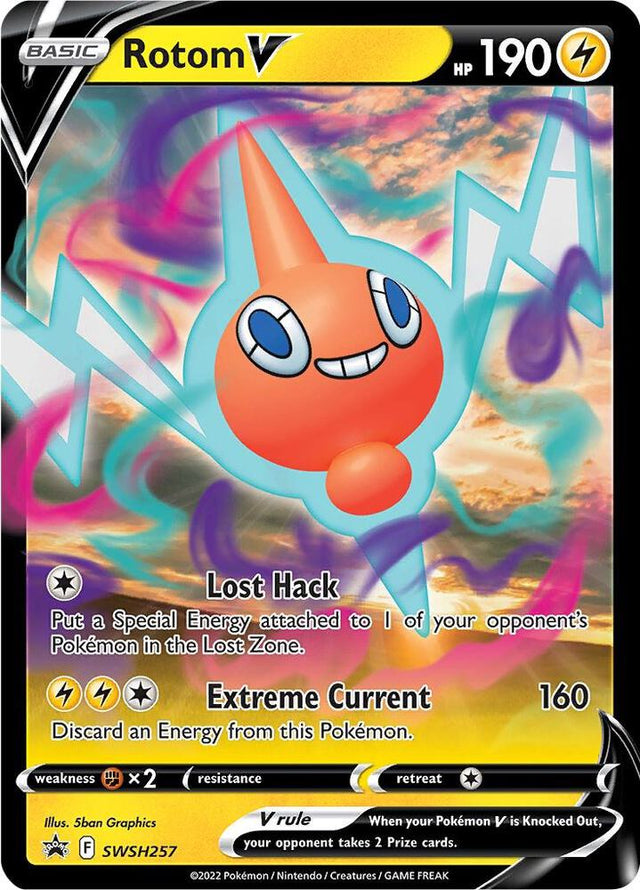 Rotom V SWSH257, Sword & Shield Promos, Holo, English Pokémon TCG card