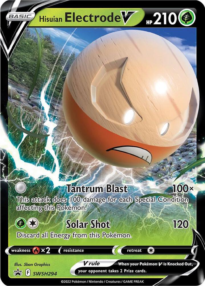 Hisuian Electrode V SWSH294, Sword & Shield Promos, Holo, English Pokémon TCG card
