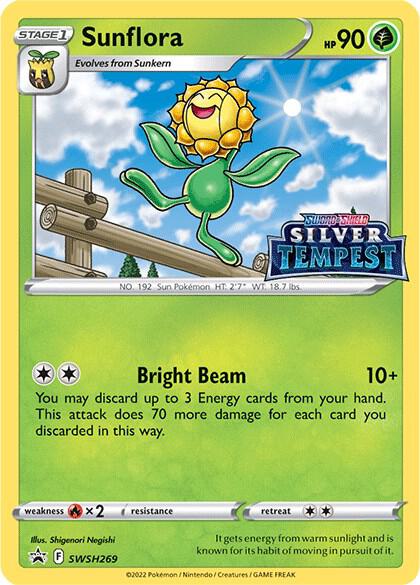Sunflora (Prerelease) SWSH269, Sword & Shield Promos, Holo, English Pokémon TCG card
