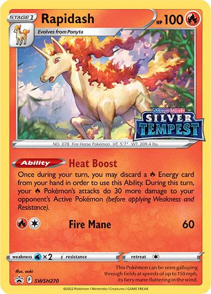 Rapidash (Prerelease) SWSH270, Sword & Shield Promos, Holo, English Pokémon TCG card