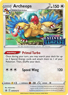 Archeops (Prerelease) SWSH272, Sword & Shield Promos, Holo, English Pokémon TCG card