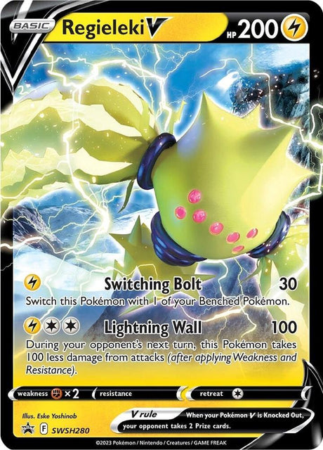 Regieleki V SWSH280, Sword & Shield Promos, Holo, English Pokémon TCG card
