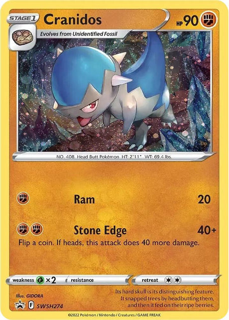 Cranidos SWSH274, Sword & Shield Promos, Holo, English Pokémon TCG card