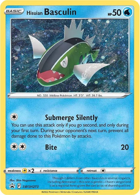 Hisuian Basculin SWSH273, Sword & Shield Promos, Holo, English Pokémon TCG card