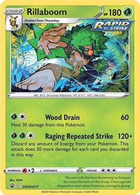 Rillaboom SWSH277, Sword & Shield Promos, Holo, English Pokémon TCG card
