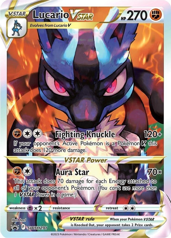 Lucario VSTAR SWSH291, Sword & Shield Promos, Textured, English Pokémon TCG card