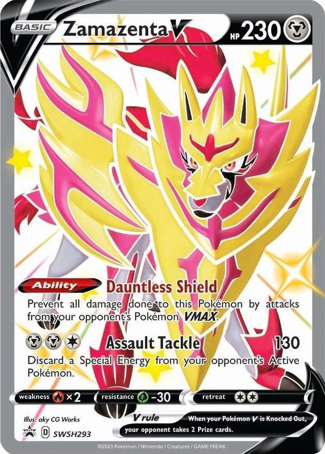Zamazenta V (Shiny) SWSH293, Sword & Shield Promos, Textured, English Pokémon TCG card