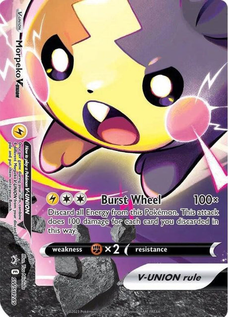 Morpeko V-Union SWSH289, Sword & Shield Promos, Textured, English Pokémon TCG card
