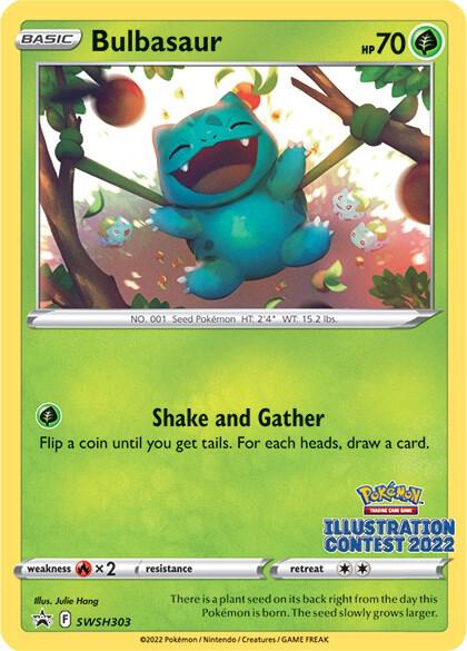 Bulbasaur (Illustration Contest 2022) SWSH303, Sword & Shield Promos, Normal, English Pokémon TCG card