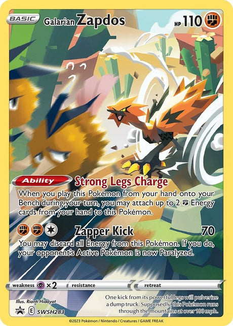 Galarian Zapdos SWSH283, Sword & Shield Promos, Holo, English Pokémon TCG card