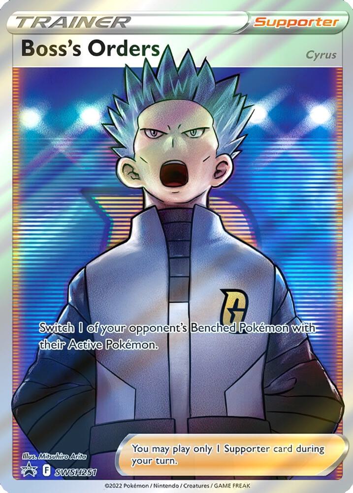 Boss's Orders (Full Art) SWSH251, Sword & Shield Promos, Textured, English Pokémon TCG card