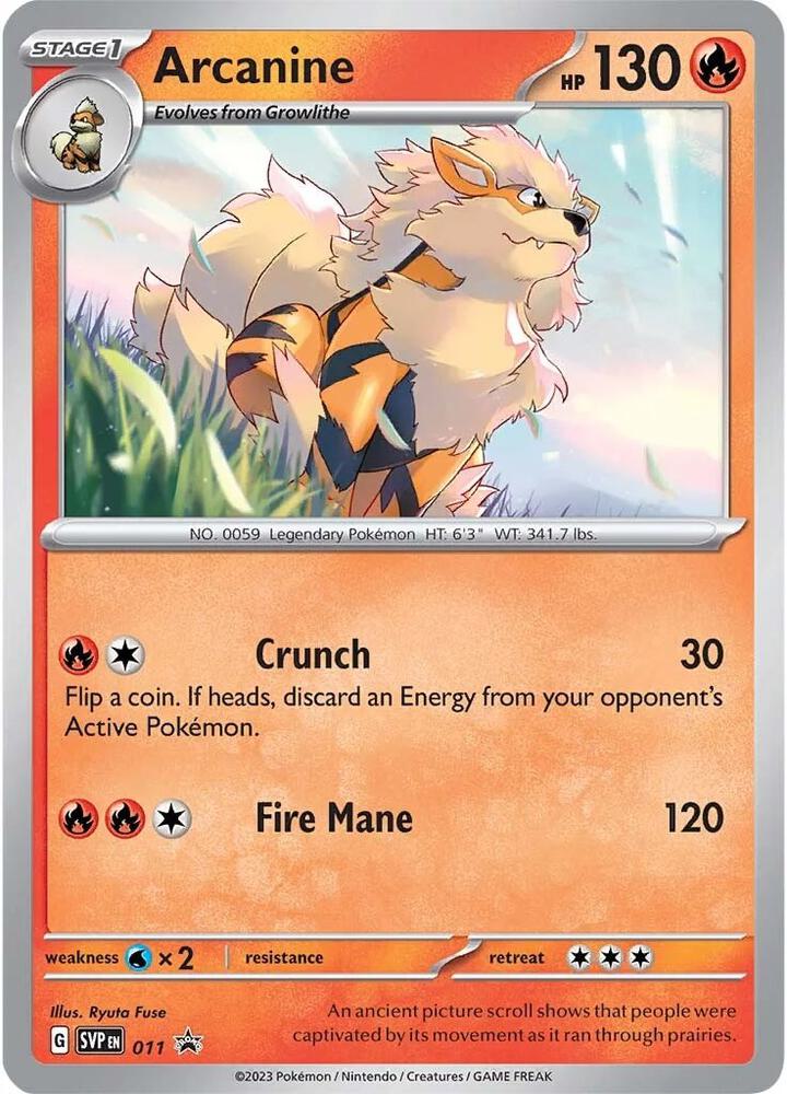 Arcanine 011 - Pokemon TCG Scarlet & Violet Promos card