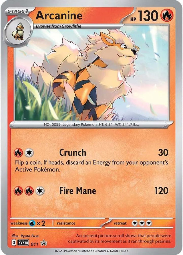 Arcanine 011 - Pokemon TCG Scarlet & Violet Promos card
